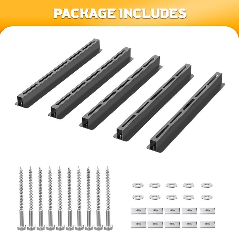 WALMANN Overhead Tote Storage Rails, Heavy Duty Garage Ceiling Bin Rack