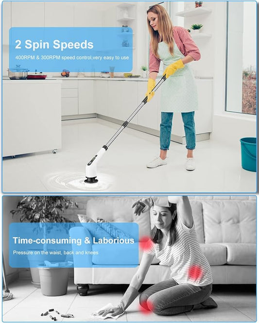 Leebein Electric Spin Scrubber, Cordless Cleaning Brush - Image 2