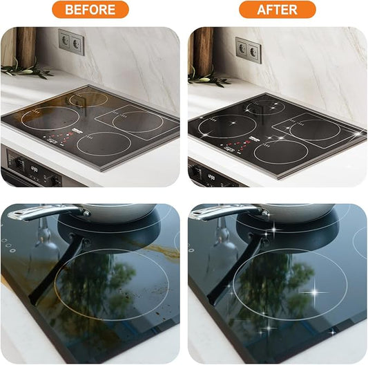 Glass Stove Top Cleaner Kit, 12 Oz Glass Cooktop Cleaner Non-Abrasive, Stove - Image 2