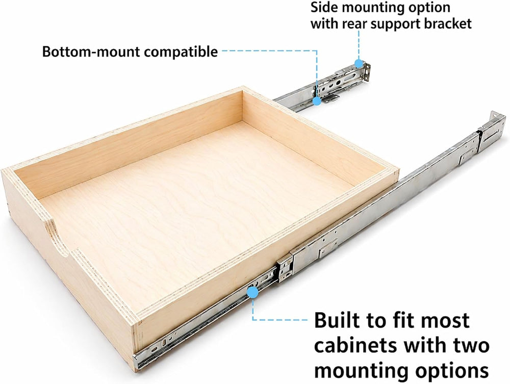 COUVER Birch Wood Pull Out Cabinet Organizer, Soft Close, 33 Inch