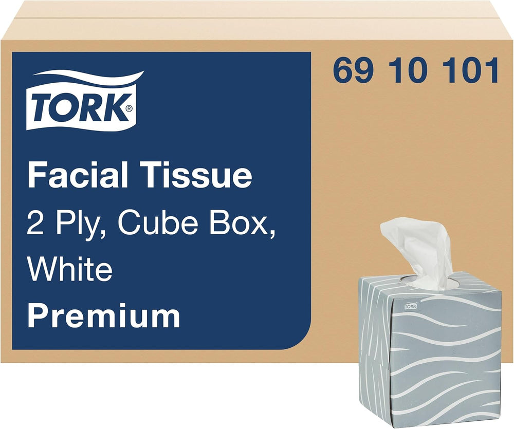 Tork Premium Facial Tissue Cube Box White, 36 x 86 Tissues, 6910101