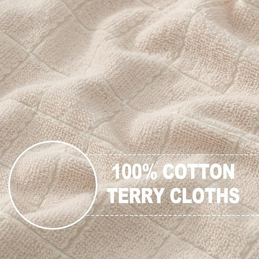 Homaxy 100% Cotton Terry Kitchen Towels, Checkered Designed, Soft and Super - Image 2