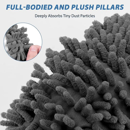 8 Pcs Mop Slippers Socks Floor Cleaning, Microfiber Shoe Covers dust Washable - Image 2