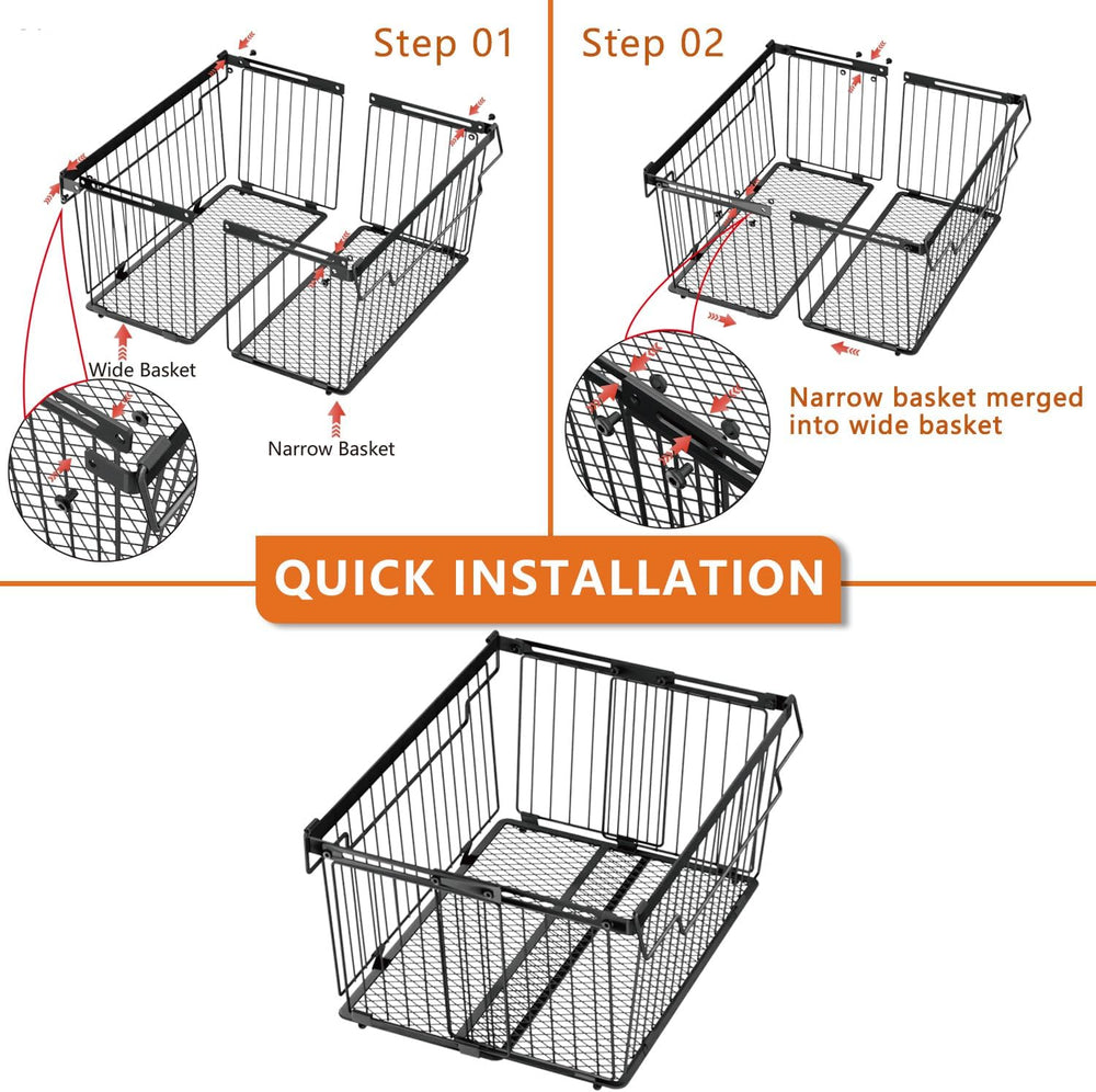 Large Freezer Organizer Bins for 5 to 9 Cu.Ft,Leak-Proof Bottom,4Pack