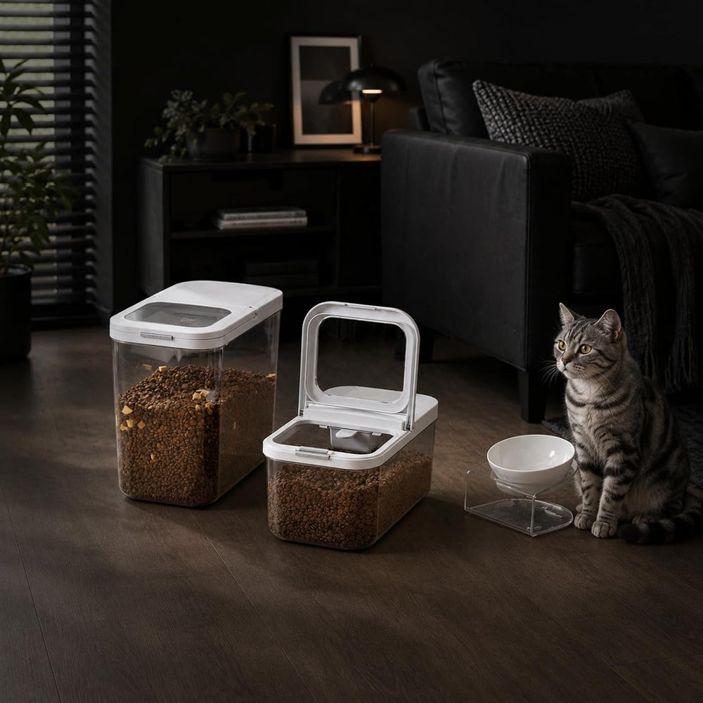 LivLab Mker Pet Food Storage Containers With Lids & Scooper