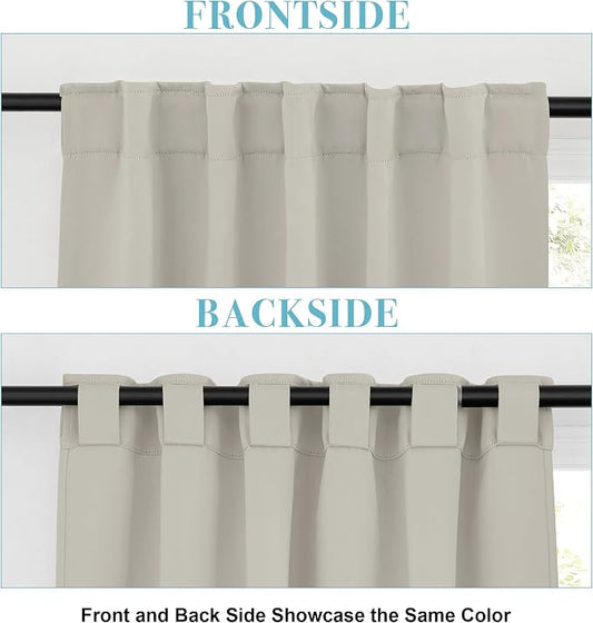 RYB HOME Blackout Curtains for Kitchen, Privacy Thermal Insulating Small Winow - Image 2