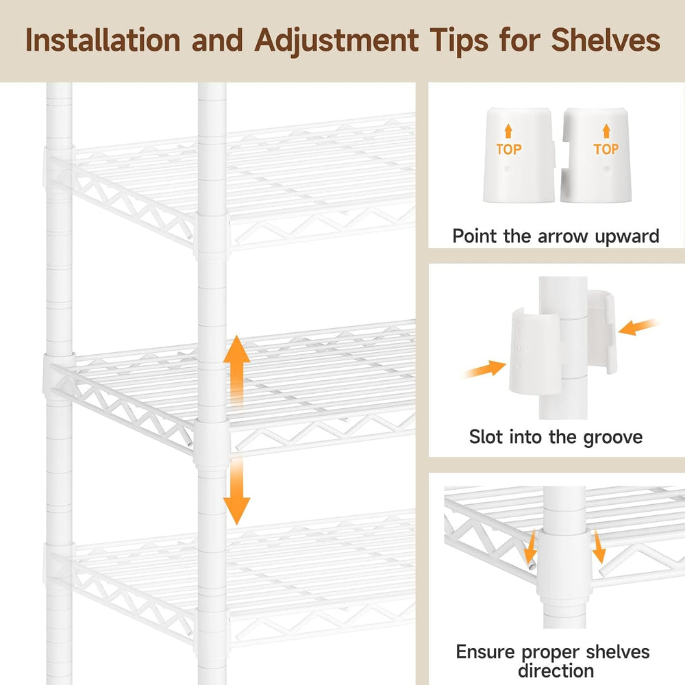 F5 Heavy Duty Clothes Rack Freestanding Modular Closet System White