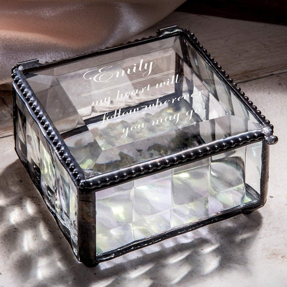 Personalized Jewelry Box Decorative Vanity Display Case Storage Organizer Kee...