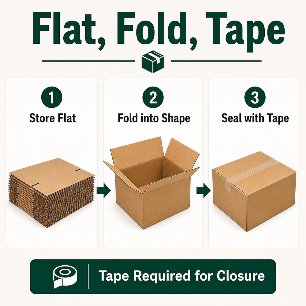10x8x6 Brown Kraft Shipping Boxes for Small Business, 20 Pack