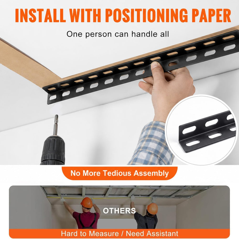 Wallavant 4x4 FT Overhead Garage Storage Rack - Heavy Duty Ceiling Mount Gara...