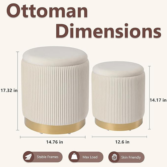 Royal Windsor Round Ottoman - Image 2