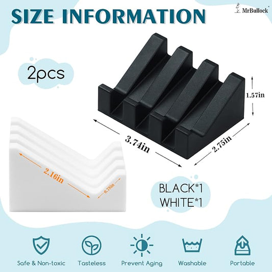 Silicone Soap Dish for Bar Soap Holder for Shower Bathroom Self Draining - Image 2