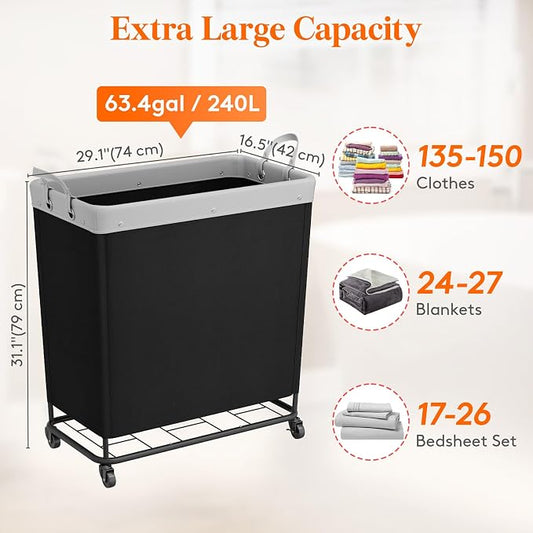 Lifewit 240L Laundry Basket - Image 2