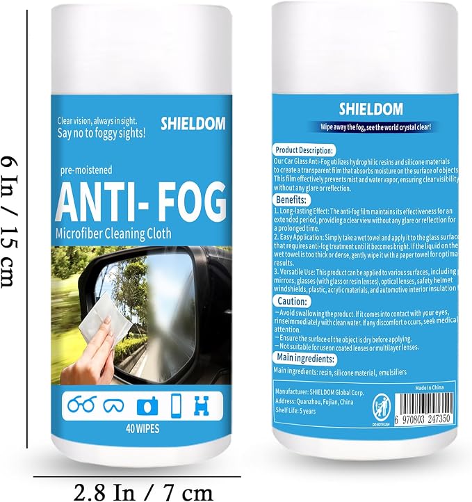 Glass Anti-Fog Wipes Pre-moistened Defogger to Prevent Fogging on Bathroom - Image 6