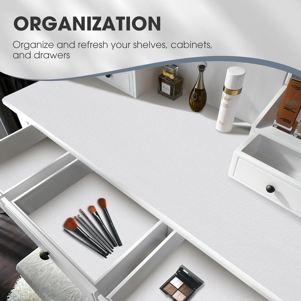 Drawer and Shelf Liner for Kitchen Cabinets, White, 24IN X 30FT