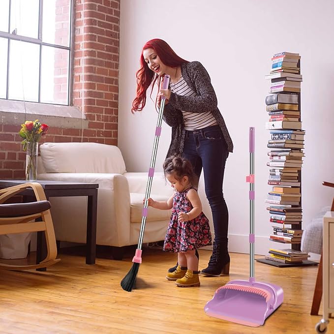 kelamayi Broom and Dustpan Set for Home, Indoor&Outdoor Sweeping, Stand Up - Image 7
