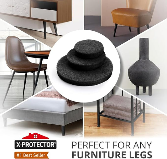 Felt Furniture Pads 235 PCS X-Protector! Huge Quantity of Black Furniture Pads - Image 2