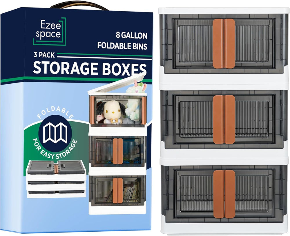 Stackable Storage Bins with Wheels - (3-Pack) - Stackable Storage Drawers - (...
