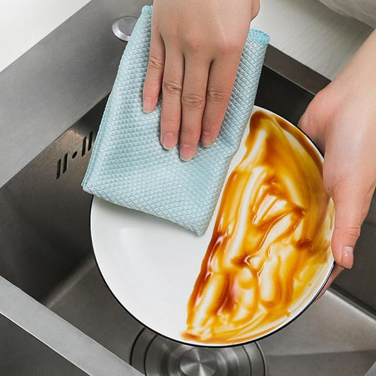 Microfiber Glass Cleaning Cloth, 10 Multi-Functional Reusable Lint Free Cloths - Image 2