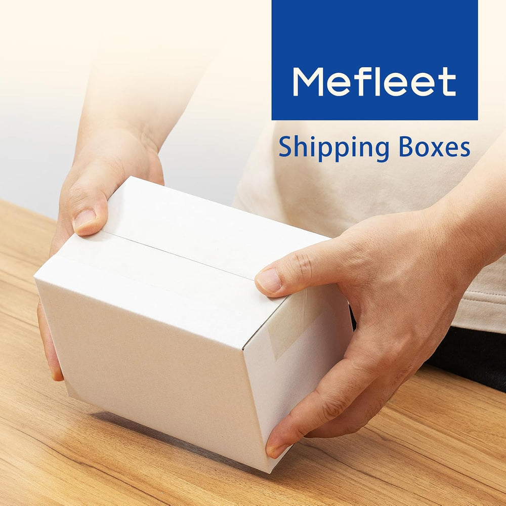 Mefleet 6x4x4" Small Shipping Boxes 100 Pack Corrugated Cardboard Box White