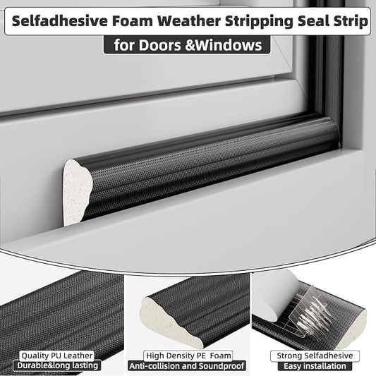 3 Pack*16.4 Ft Weather Stripping Seal Strip - Image 2