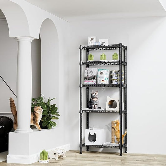1250 lbs 5 Tier Shelf Metal Storage Shelves Wire Rack Closet Organizers - Image 2