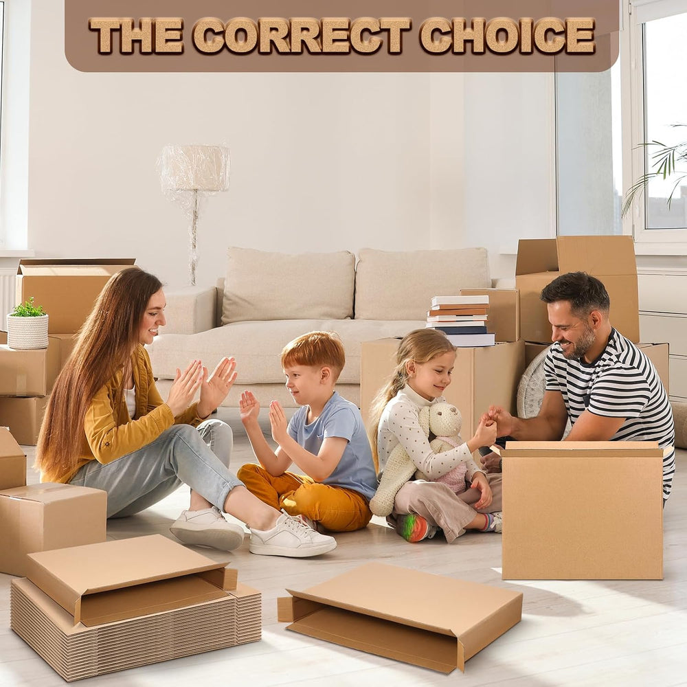 Feifeiya 15 Pack Side Loading Box 30"l x 5"w x 24"h, Corrugate...