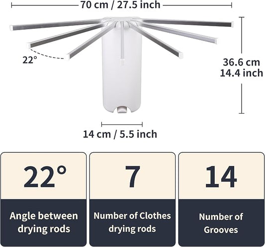 Wall Mounted Clothes Drying Rack Tripod, Foldable Drying Rack, Wall Mounted - Image 2