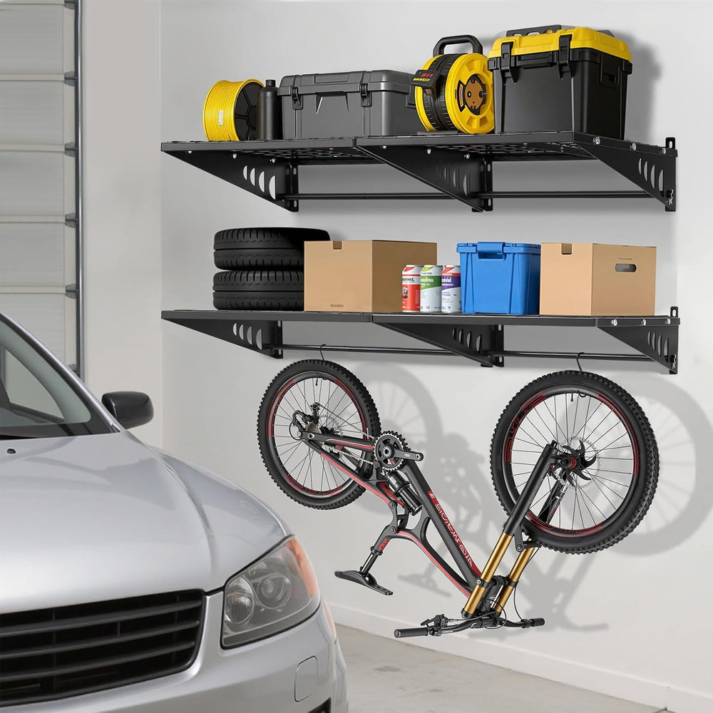 ENJOYWOOD Garage Shelving 2x2ft 4-Pack Wall Mounted Storage Rack