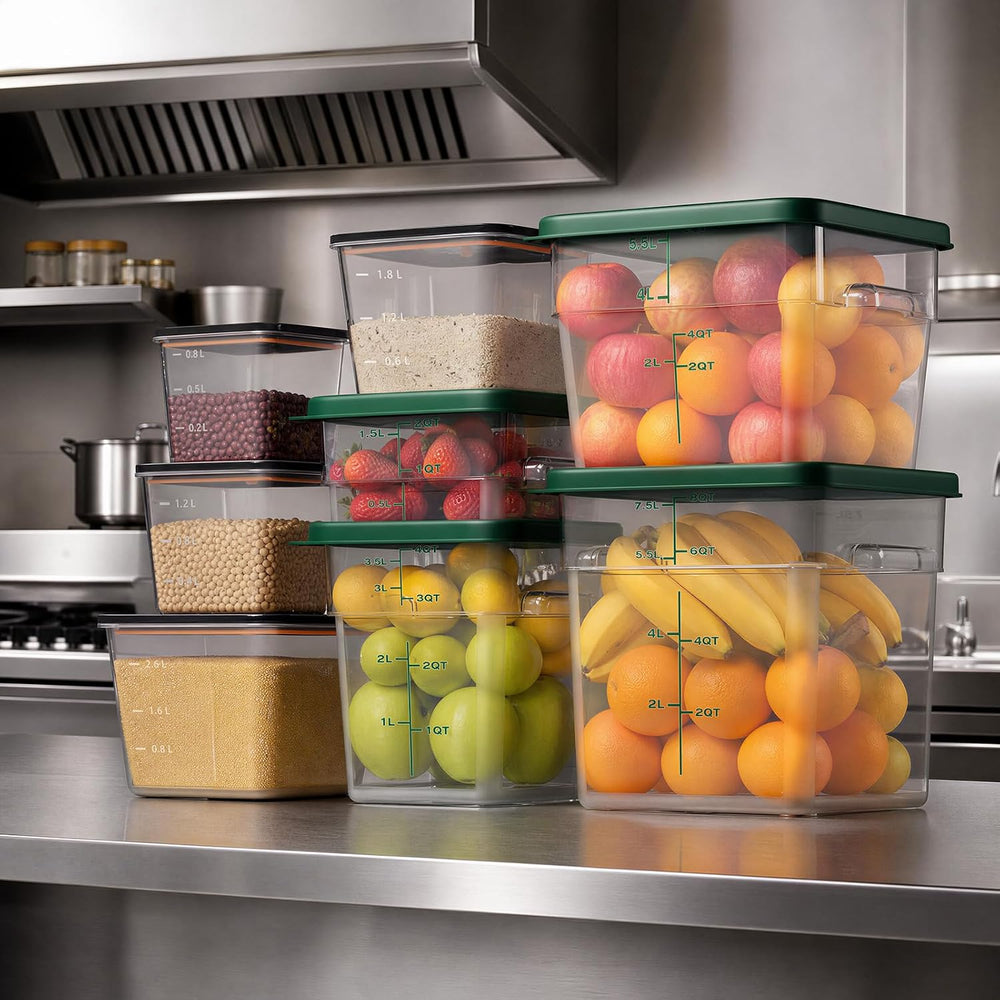 8 Pack Food Storage Containers with Lids;BPA-Free Cereal, Rice, Flour, Pasta ...