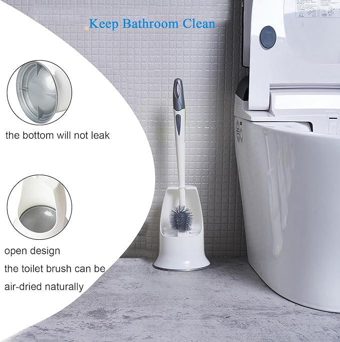 2 Pack Toilet Bowl Brush with Holder - Image 6