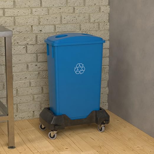 23 Gallon Blue Recycle Slim Jim Trash Can - Image 4