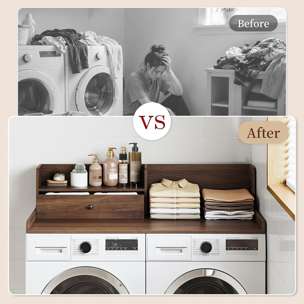 Washer Dryer Countertop with Drawer - Laundry Room Organization