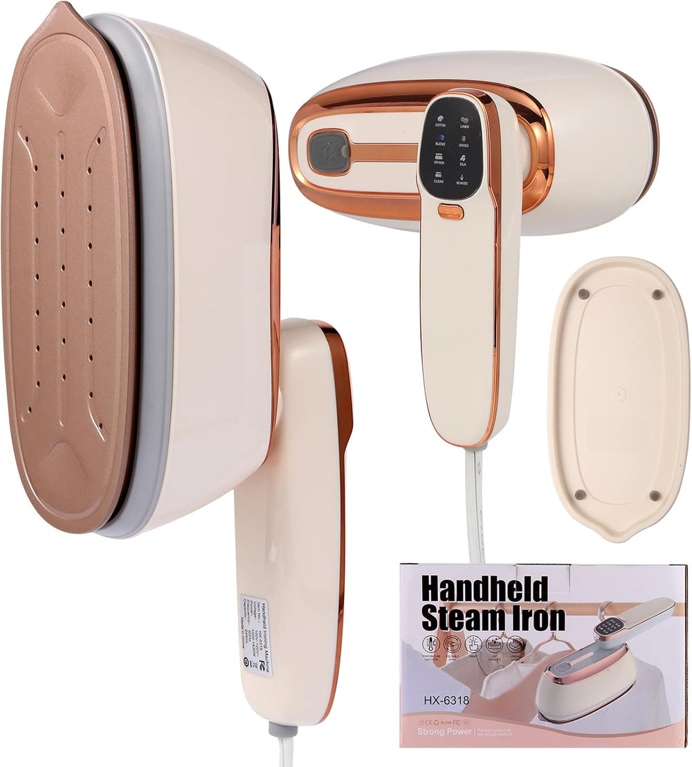 Handheld Garment Steamer 1500W – Large Ironing Panel, 20s Fast Heat-Up