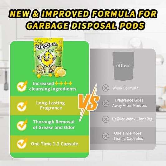 50 Count Garbage Disposal Cleaner and Deodorizer – Sink Odor Eliminator - Image 2