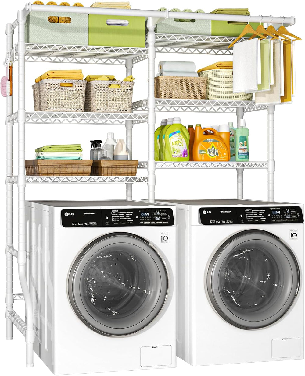 Ulif U13 Medium Over Washer and Dryer Storage Shelves, 6 Tiers Laundry Rack