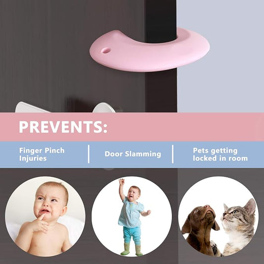 Silicone Door Pinch Guard and Door Slam Stopper, Durable Finger Pinch Guard - Image 2