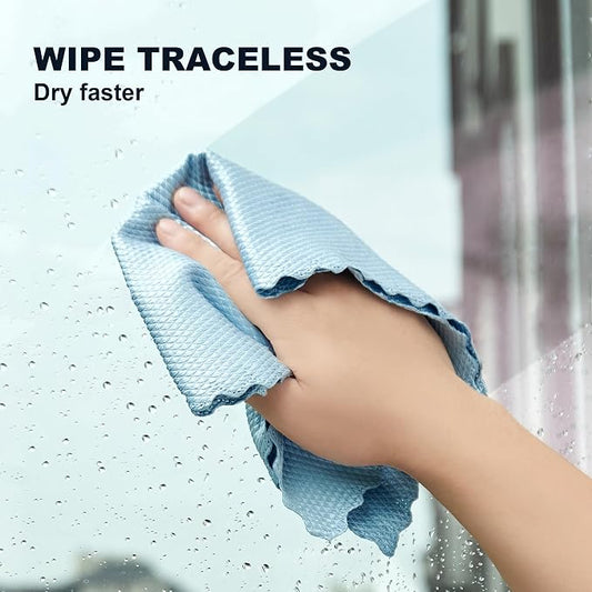JOYMOOP Fish Scale Streak Free Magic Glass Window Cleaning Cloth, Microfiber - Image 2