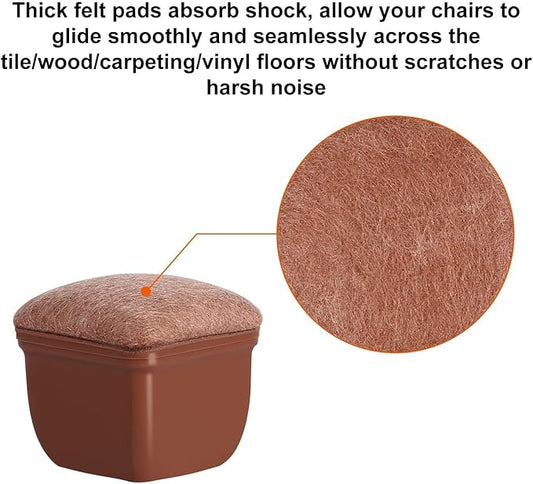 Ezprotekt 24 Pcs Square Chair Leg Floor Protectors - Image 2