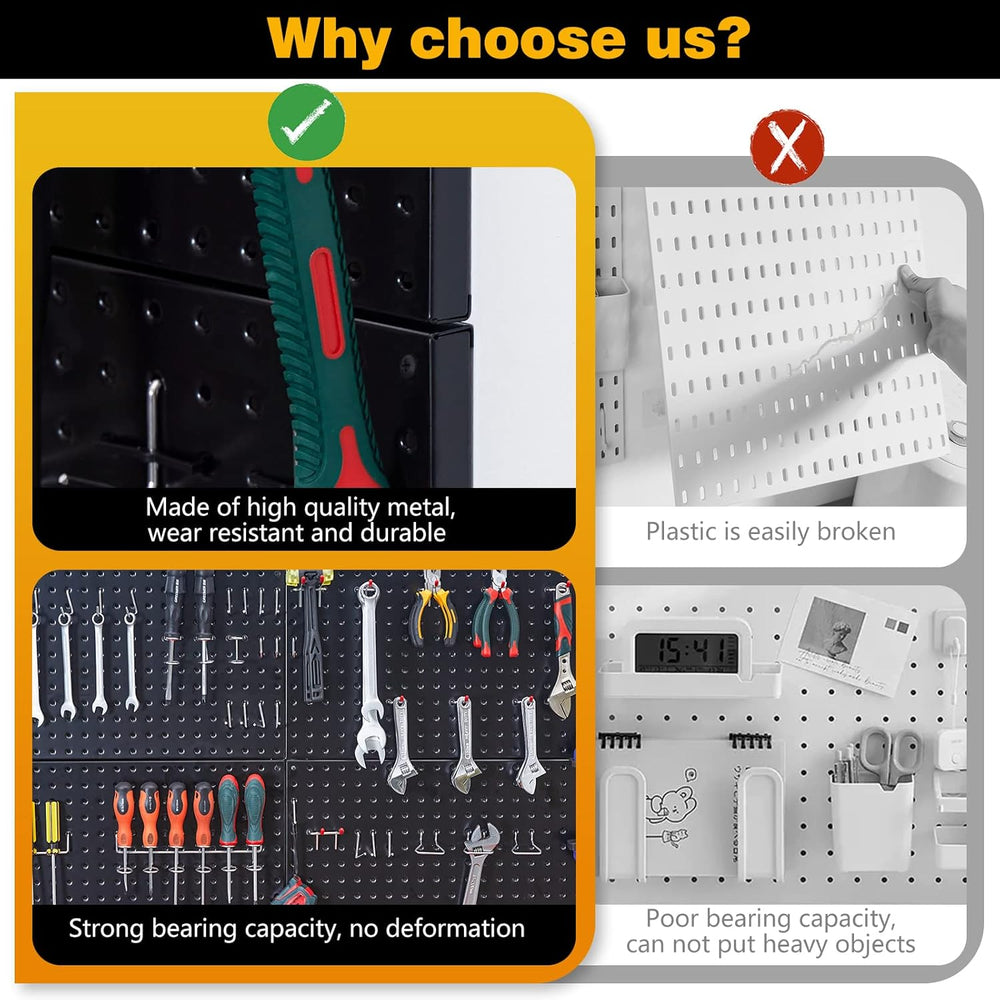 Ultrawall Metal Pegboard Wall Panels, Peg Boards for Garage Tool Storage