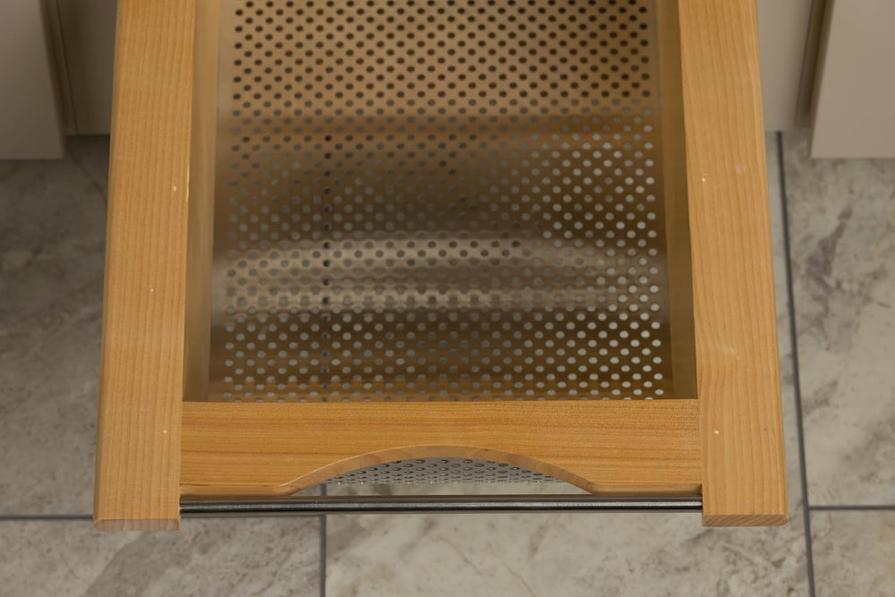 REV-A-SHELF Natural Maple/Stainless-Steel Produce Basket for 18” Base Cabinets