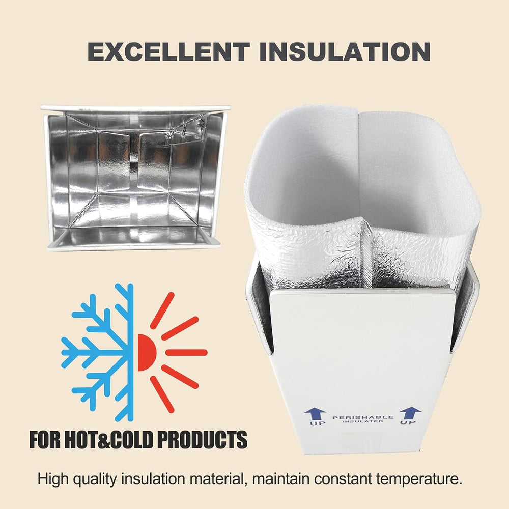 15x10x11" Insulated Boxes for Shipping Frozen Food, 8 Pack Perishable Co...
