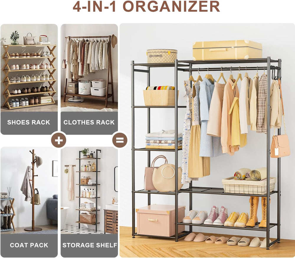 Closet Wardrobe, Closet Organizers and Storage System, Metal Clothes Rack