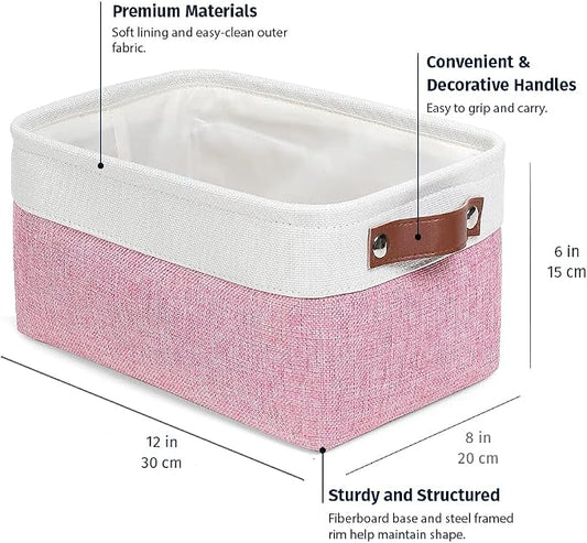 OrganiHaus Small Fabric Storage Bins - Image 2