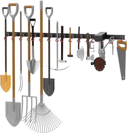 WALMANN All Metal 64 Inch Wall Mount Garden Tool Organizer - Image 2