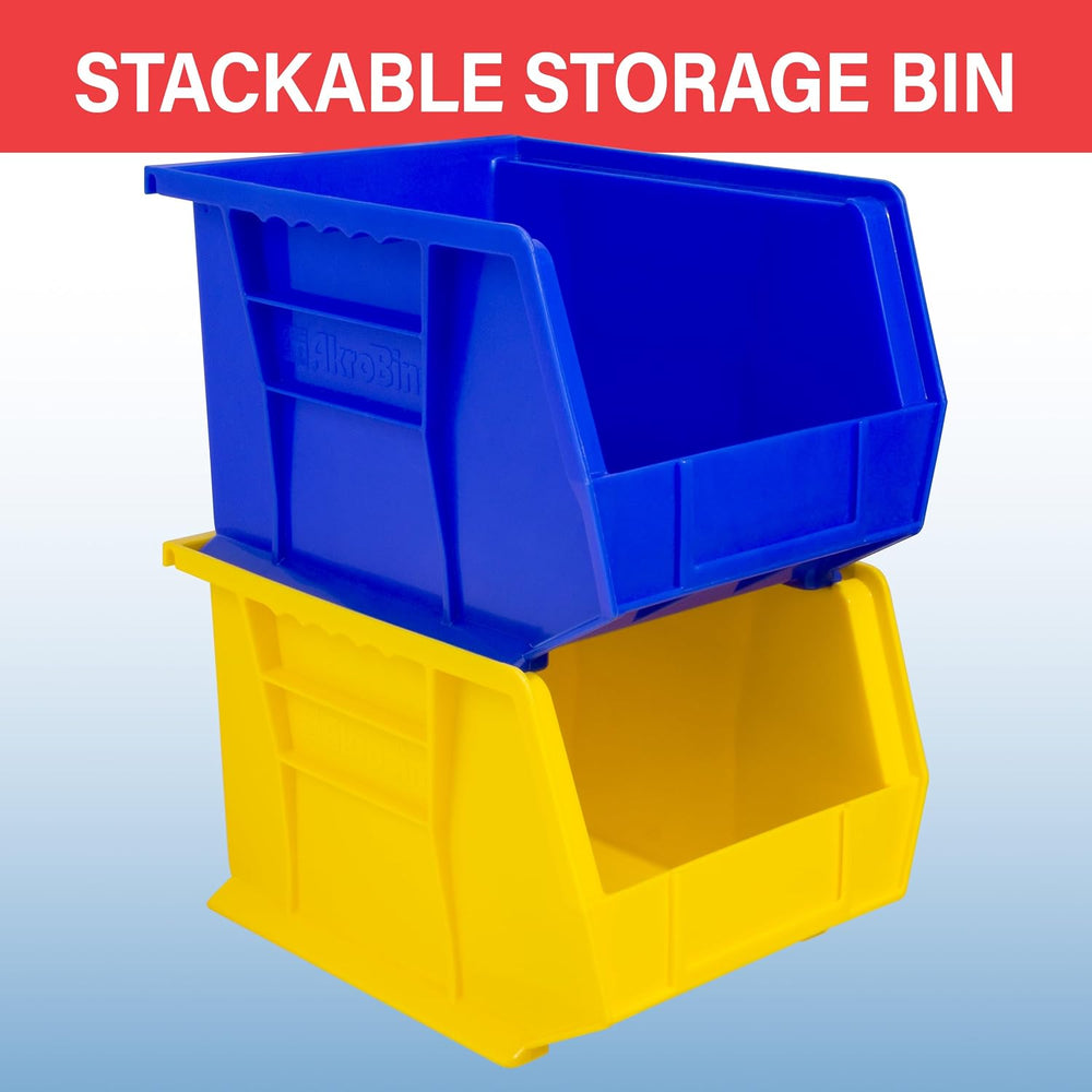 Akro-Mils 30239 AkroBins Plastic Storage Bins, 11"x8"x7", Clea...