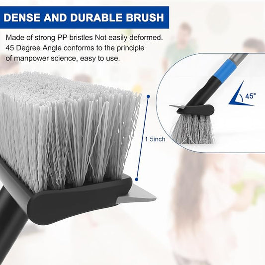 KeFanta Deck Brush with Long Handle, 2 in 1 Floor Scrub Brush - Image 2