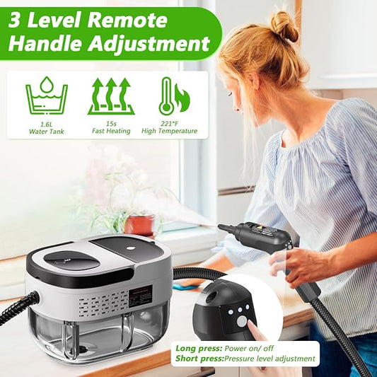 Handheld Steam Cleaner, 2500W High Pressure Steamer - Image 2