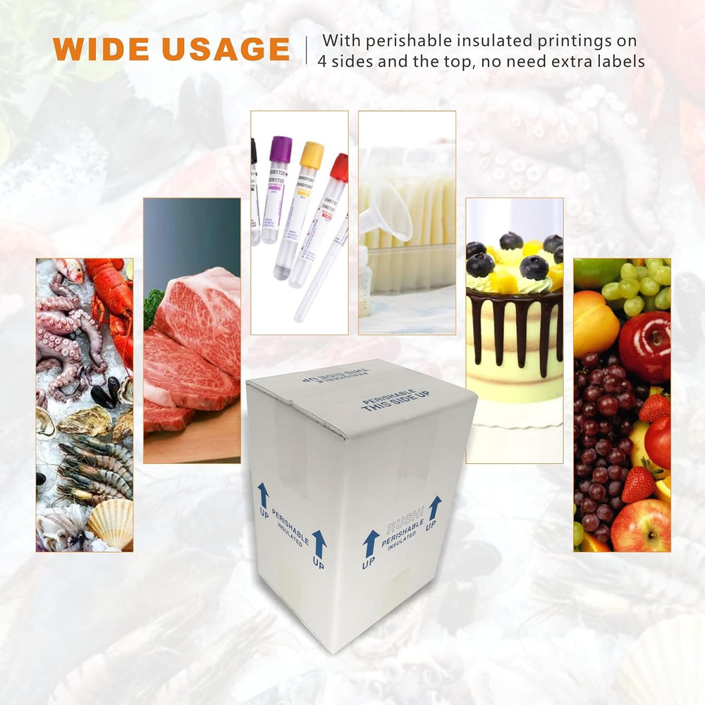 Insulated Shipping Boxes with Liners, 8 Pack 7'' x 6'' x 10