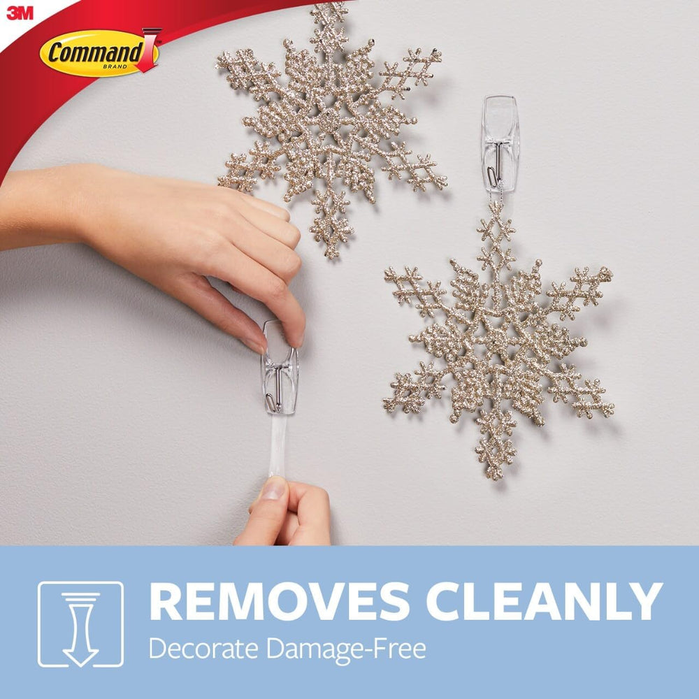 Command Clear Adhesive Hooks, Medium, 3 Pack, 30 Total, 2 lb